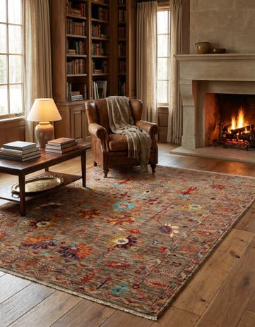 5' 1 x 6' 5 Hand Knotted Ariana Ziegler Rug