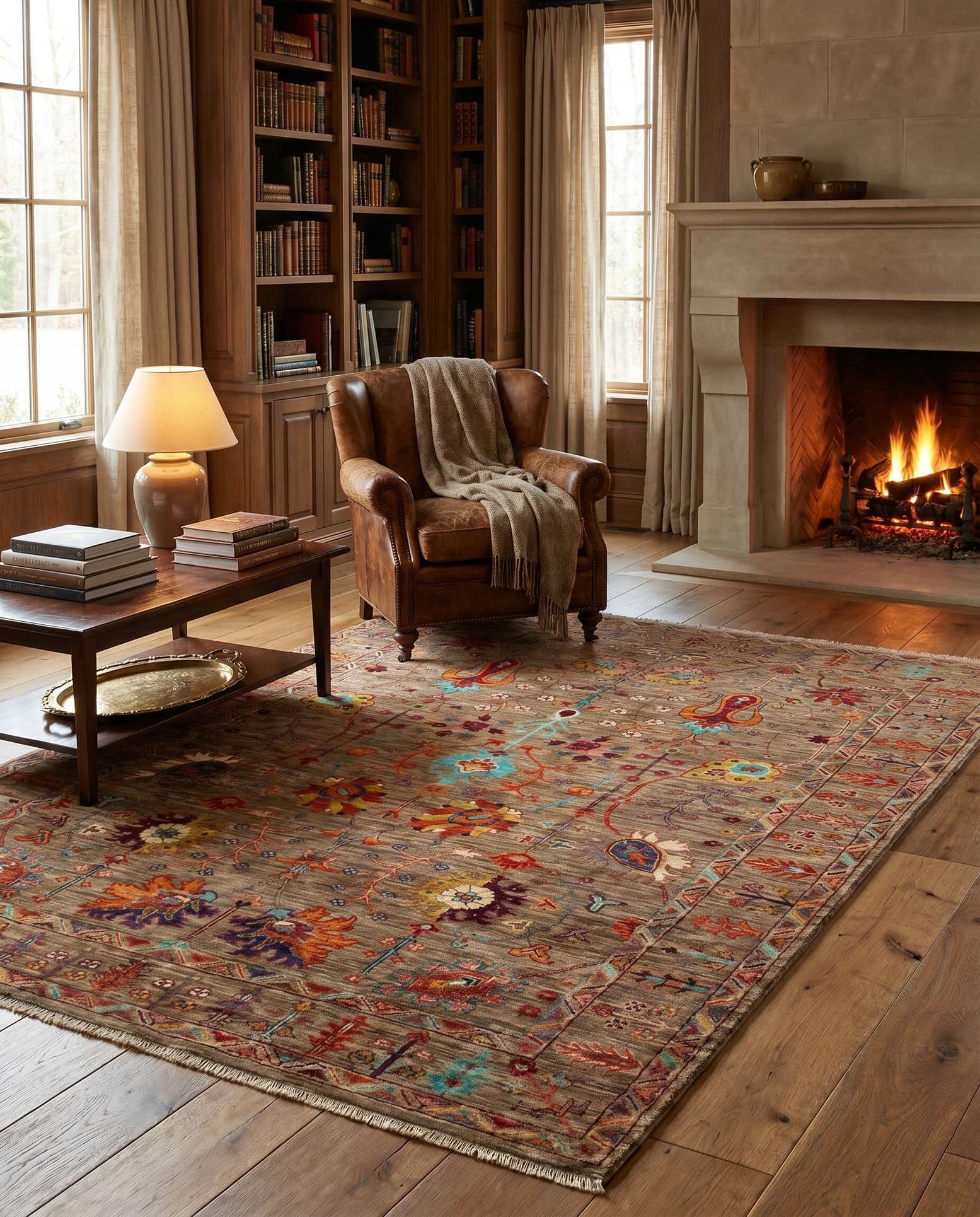 5' 1 x 6' 5 Hand Knotted Ariana Ziegler Rug