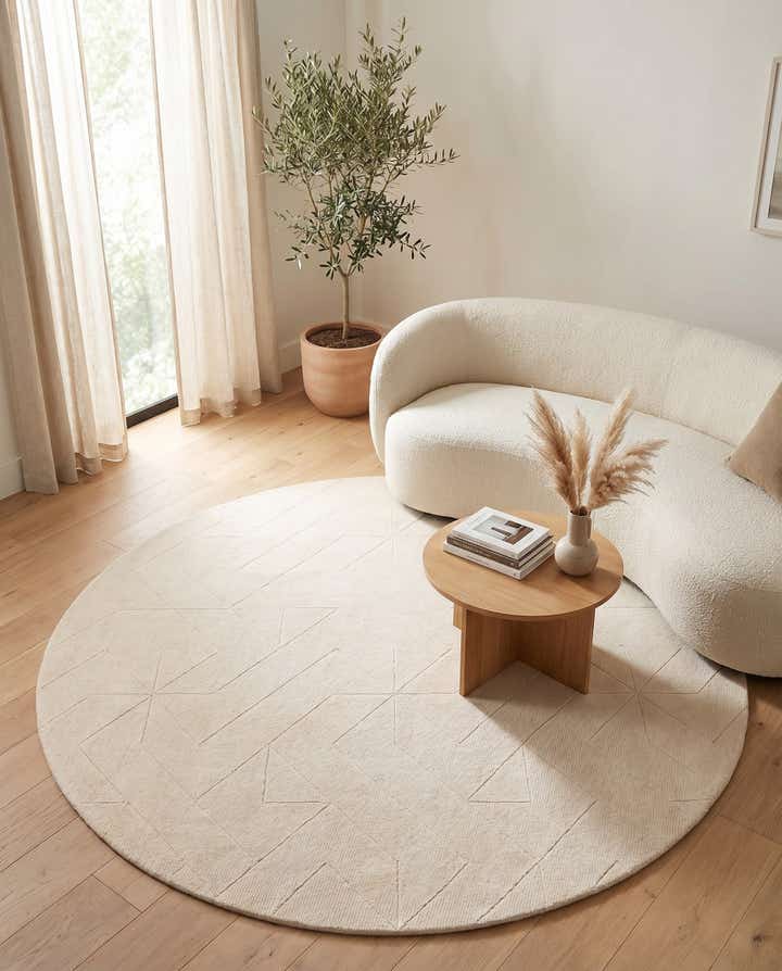 7' 10 x 7' 10 WoolCraft Geometric Round Rug