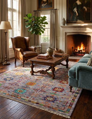 4' 11 x 6' 7 Hand Knotted Ariana Ziegler Rug