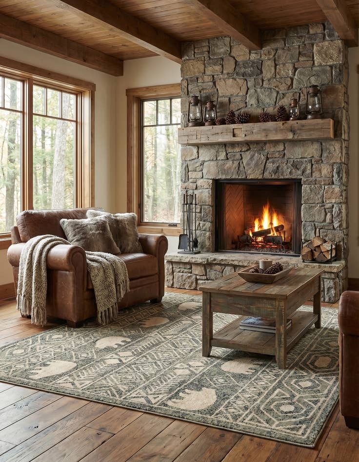 Detail image of 7' 10 x 7' 10 Pioneer Square Rug