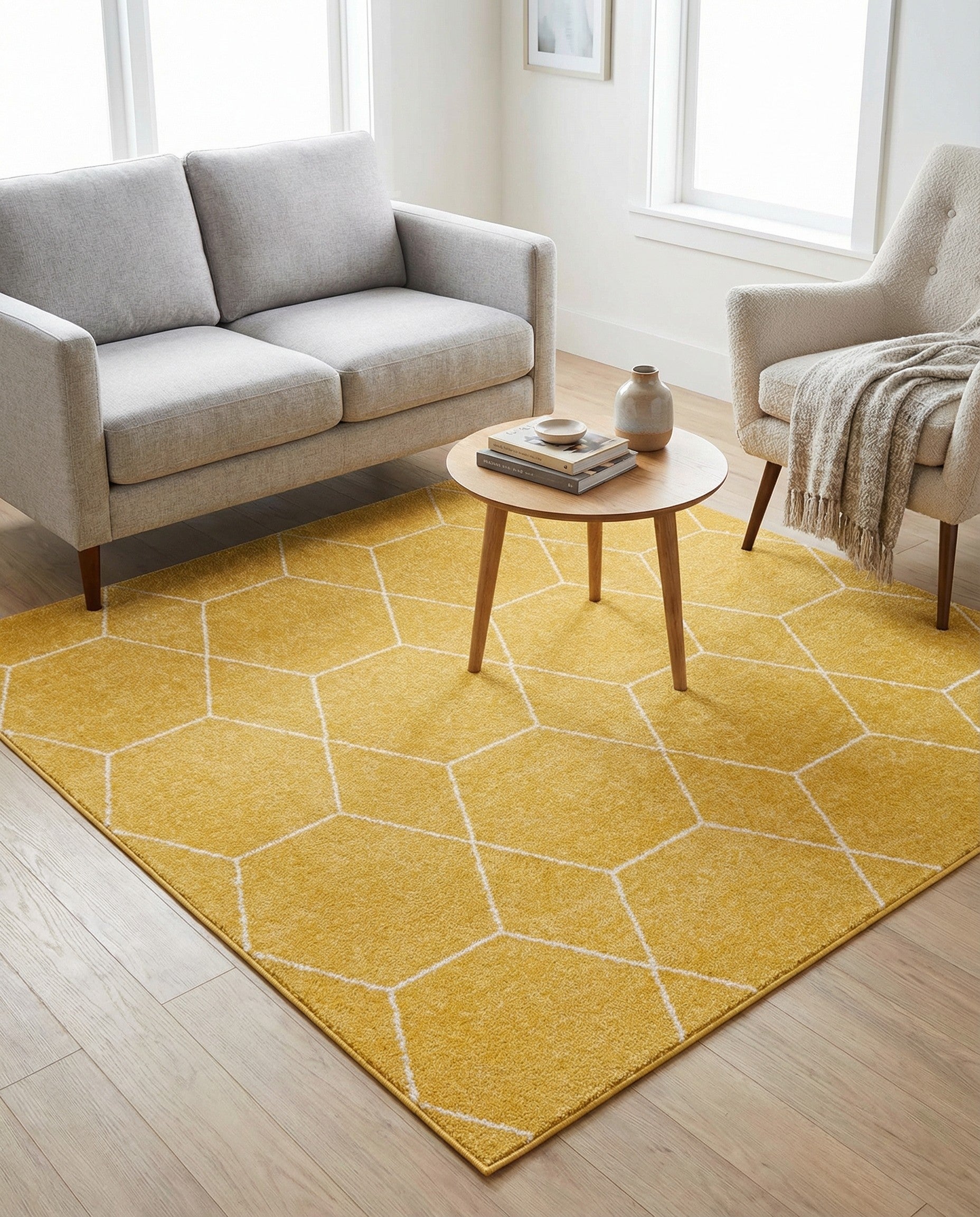 5' 3 x 5' 3 Trellis Frieze Square Rug