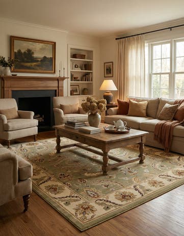 10' x 10' Classic Agra Square Rug