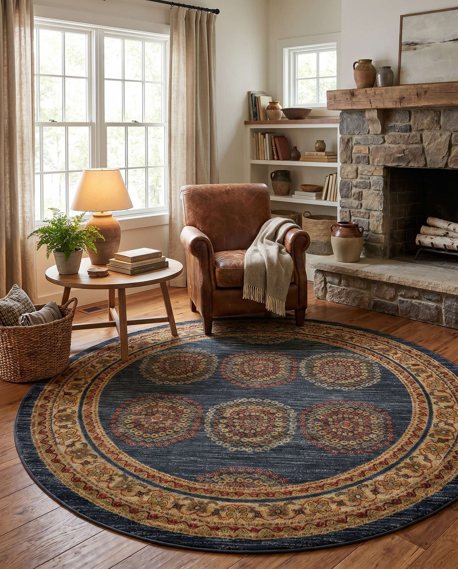 6' x 6' Kashkuli Gabbeh Round Rug