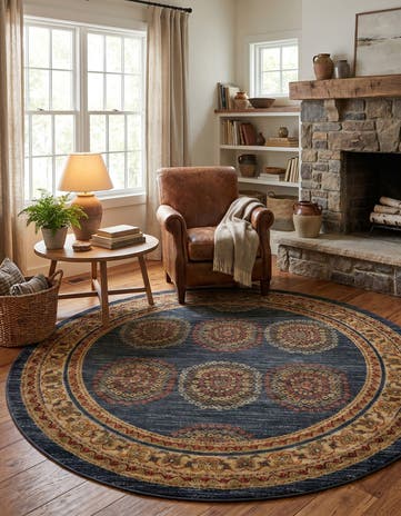 6' x 6' Kashkuli Gabbeh Round Rug