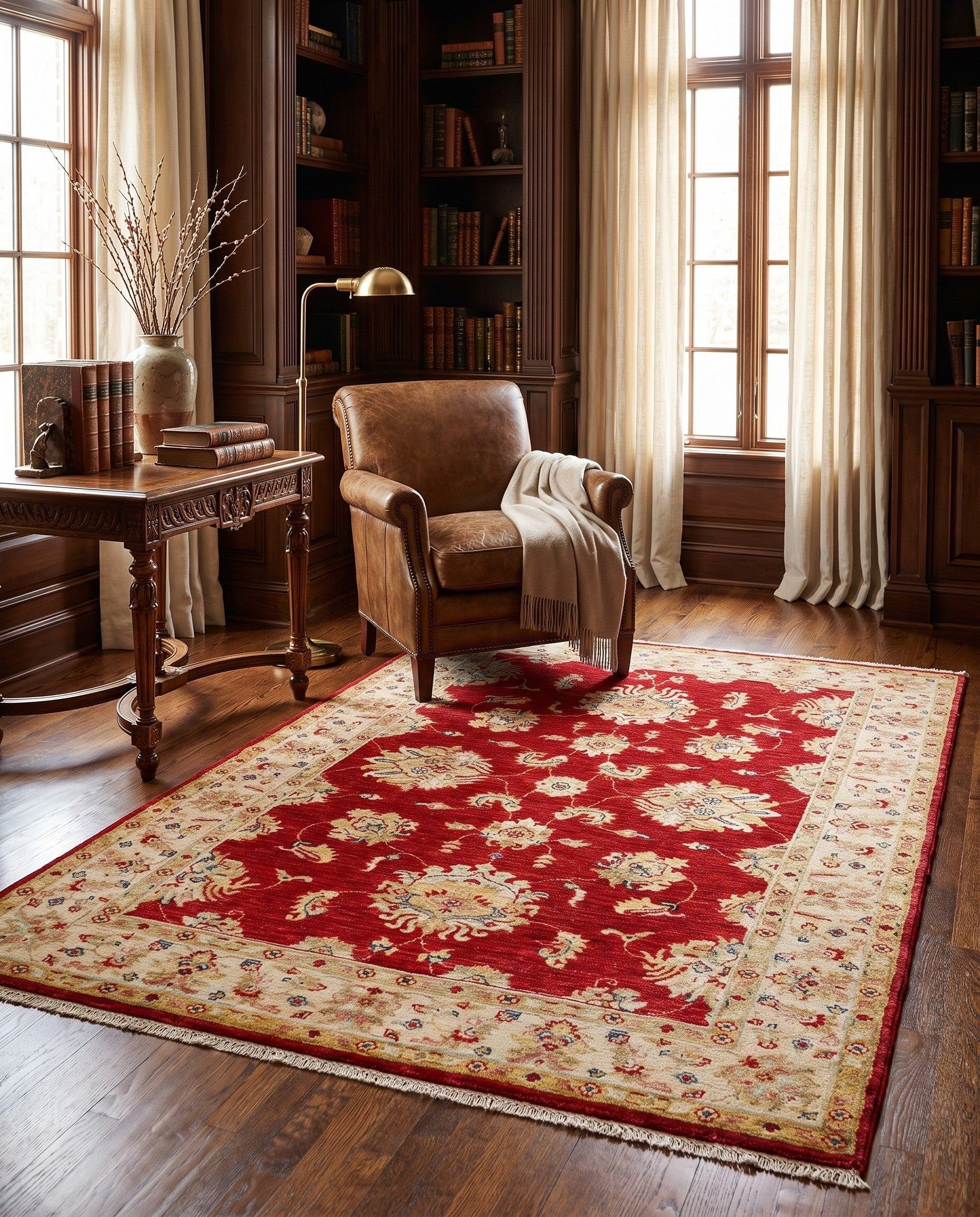 4' x 6' 2 Hand Knotted Ariana Ziegler Rug