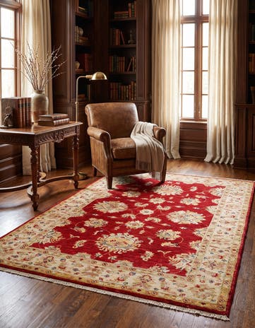 4' x 6' 2 Hand Knotted Ariana Ziegler Rug