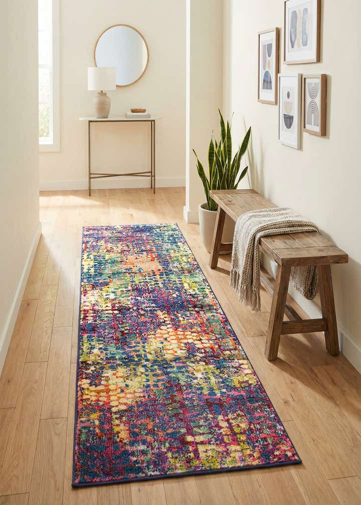 2' 2 x 6' Washable Spectrum Runner Rug