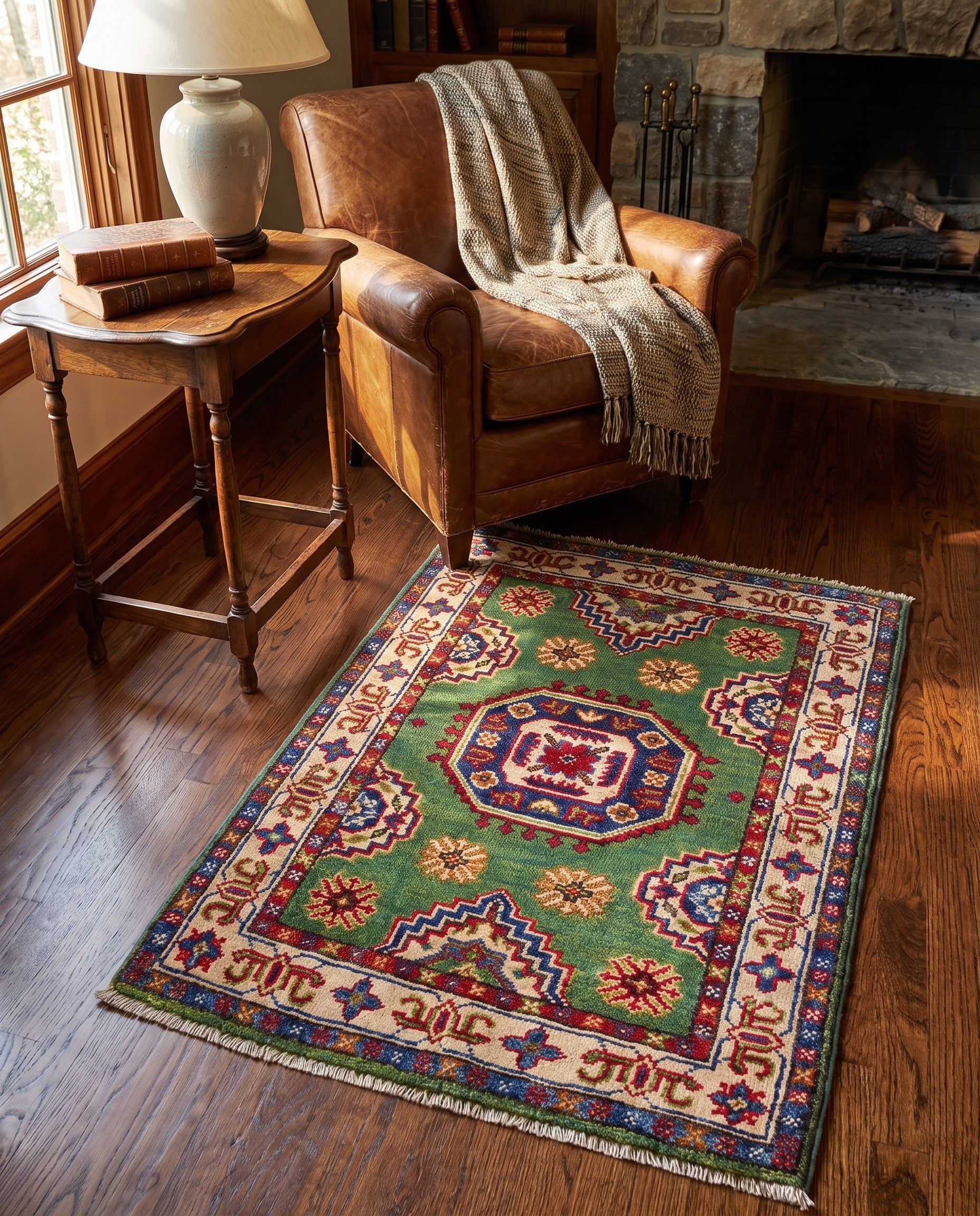 2' x 2' 10 Hand Knotted Kazak Rug