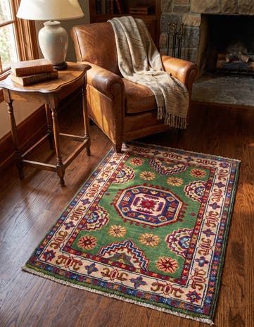 2' x 2' 10 Hand Knotted Kazak Rug