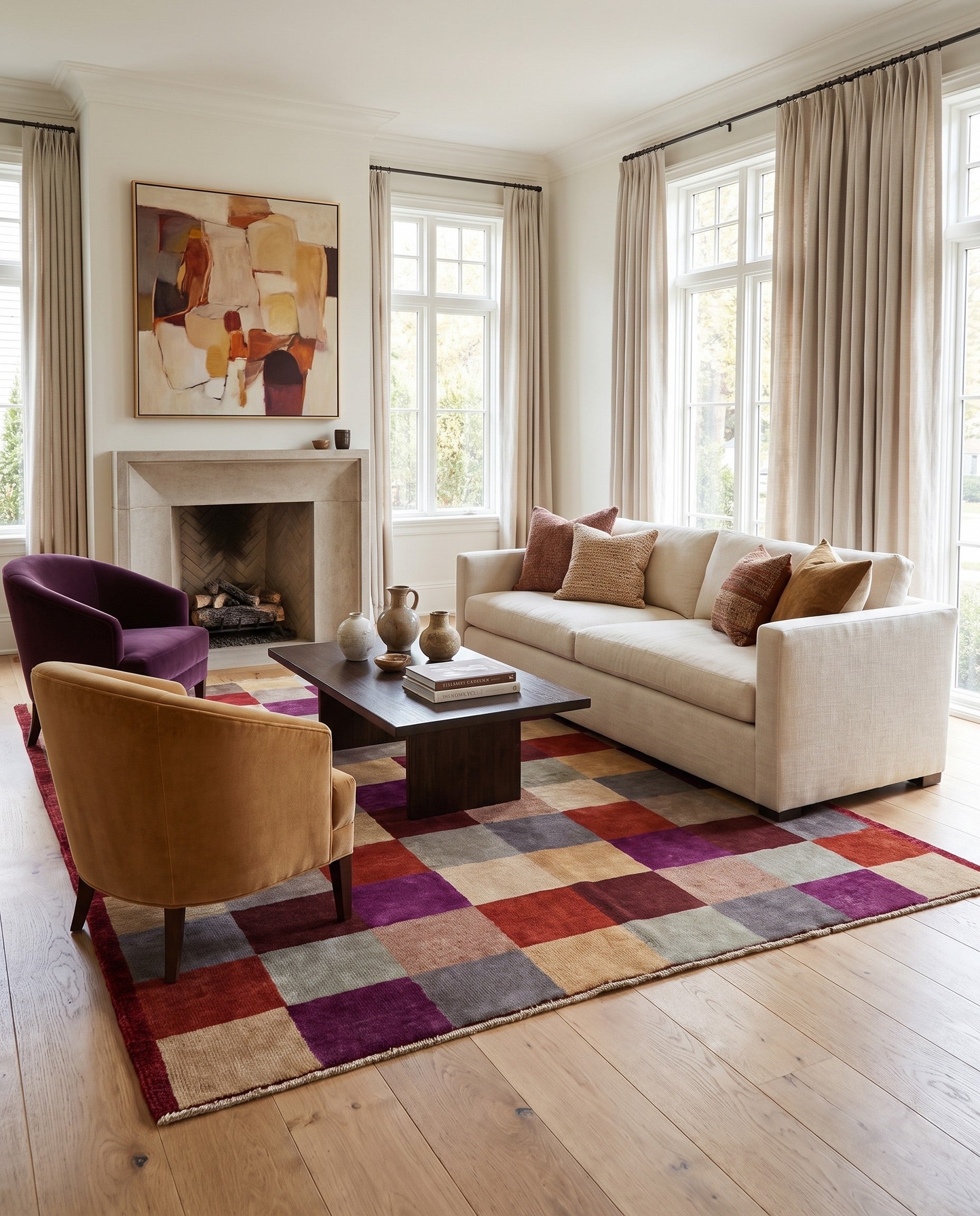 5' 6 x 8' 1 Hand Knotted Ziegler Modern Rug