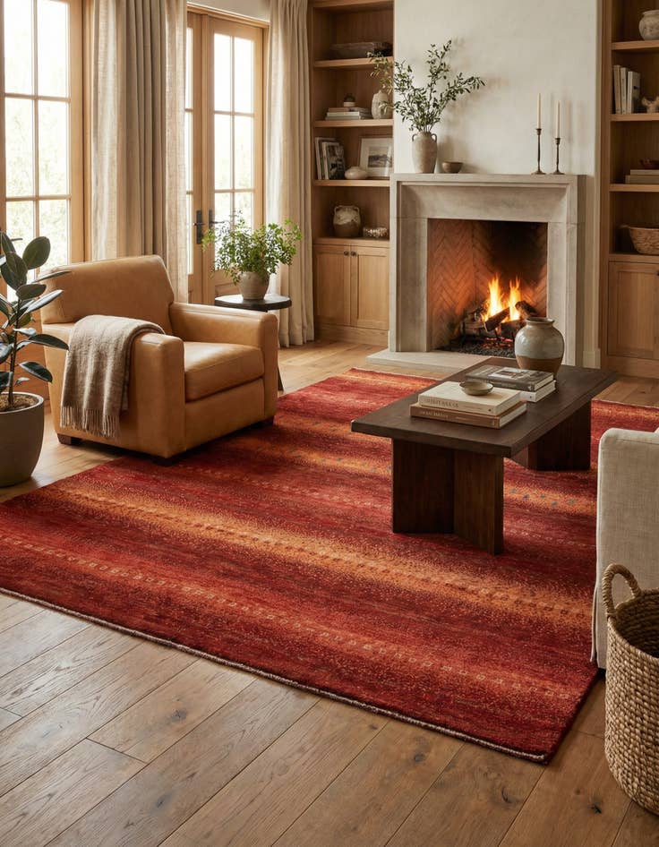 Detail image of 5' 2 x 7' 3 Amaleh Wool Rug