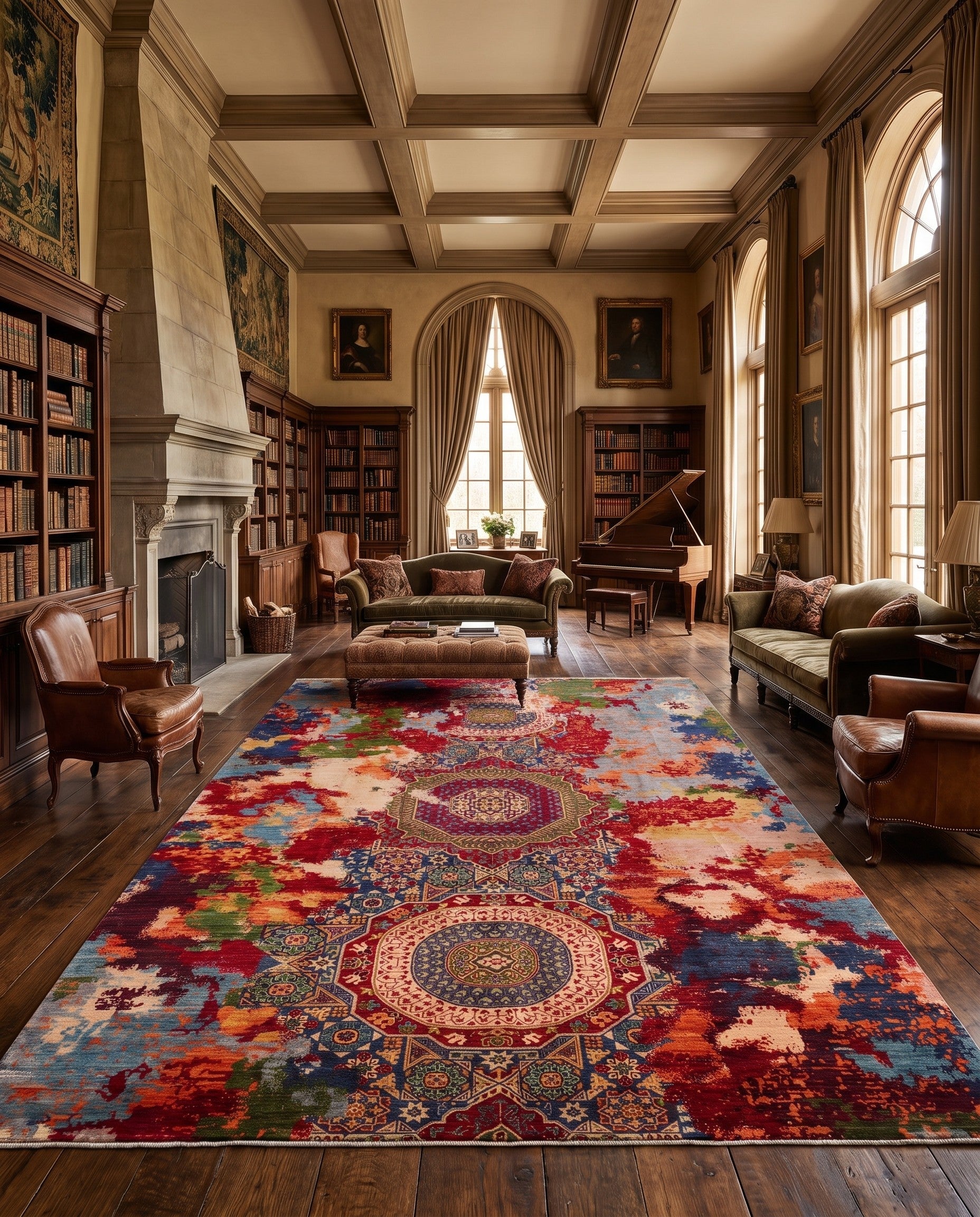 10' x 13' 7 Hand Knotted Mamluk Ziegler Rug