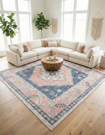 French Blue Whitney Square Rug