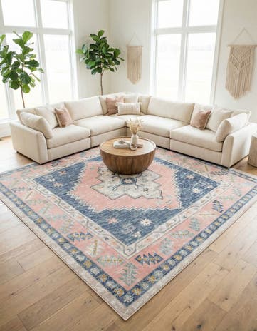 French Blue Whitney Square Rug