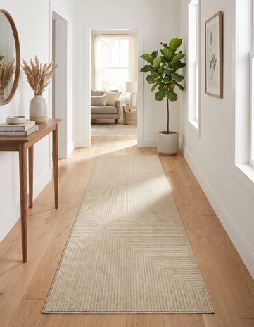 Ivory Contour Runner Rug