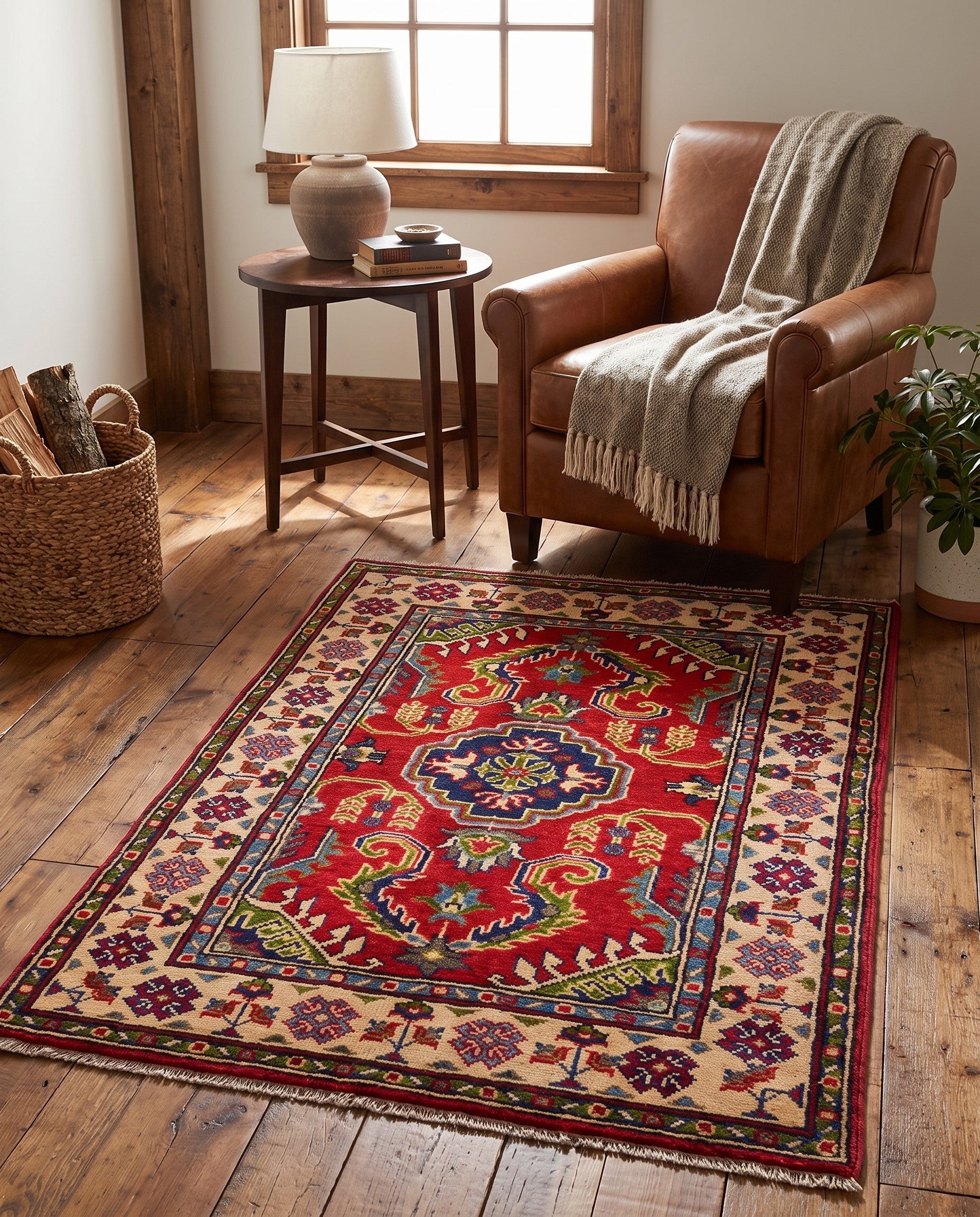 2' 8 x 4' Hand Knotted Kazak Rug