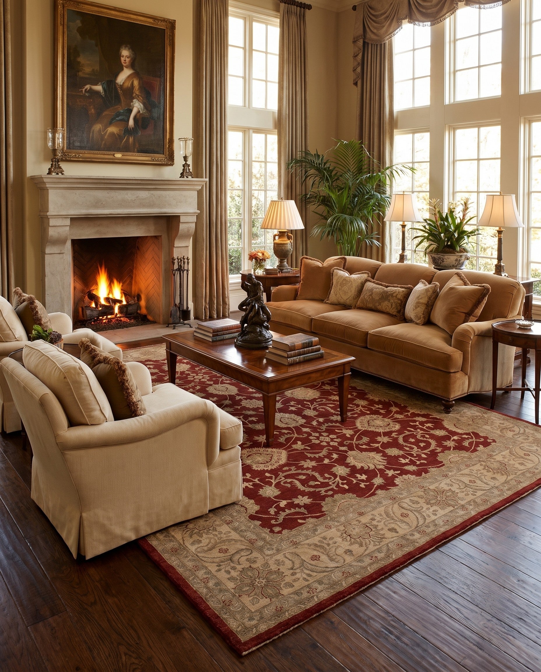 11' 8 x 15' 7 Hand Knotted Ziegler Rug