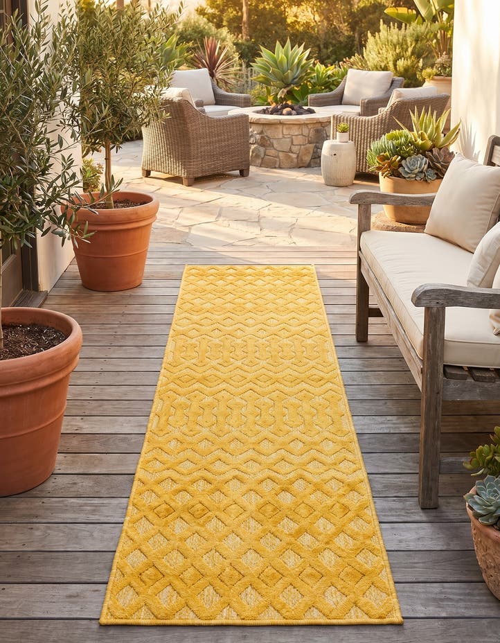 2' x 8' Easy-Clean Trellis Textured Indoor...