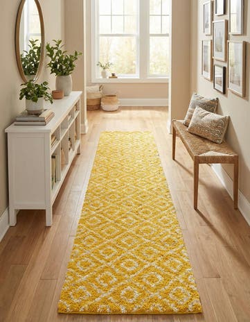 3' 3 x 16' 5 Lattice Shag Runner Rug