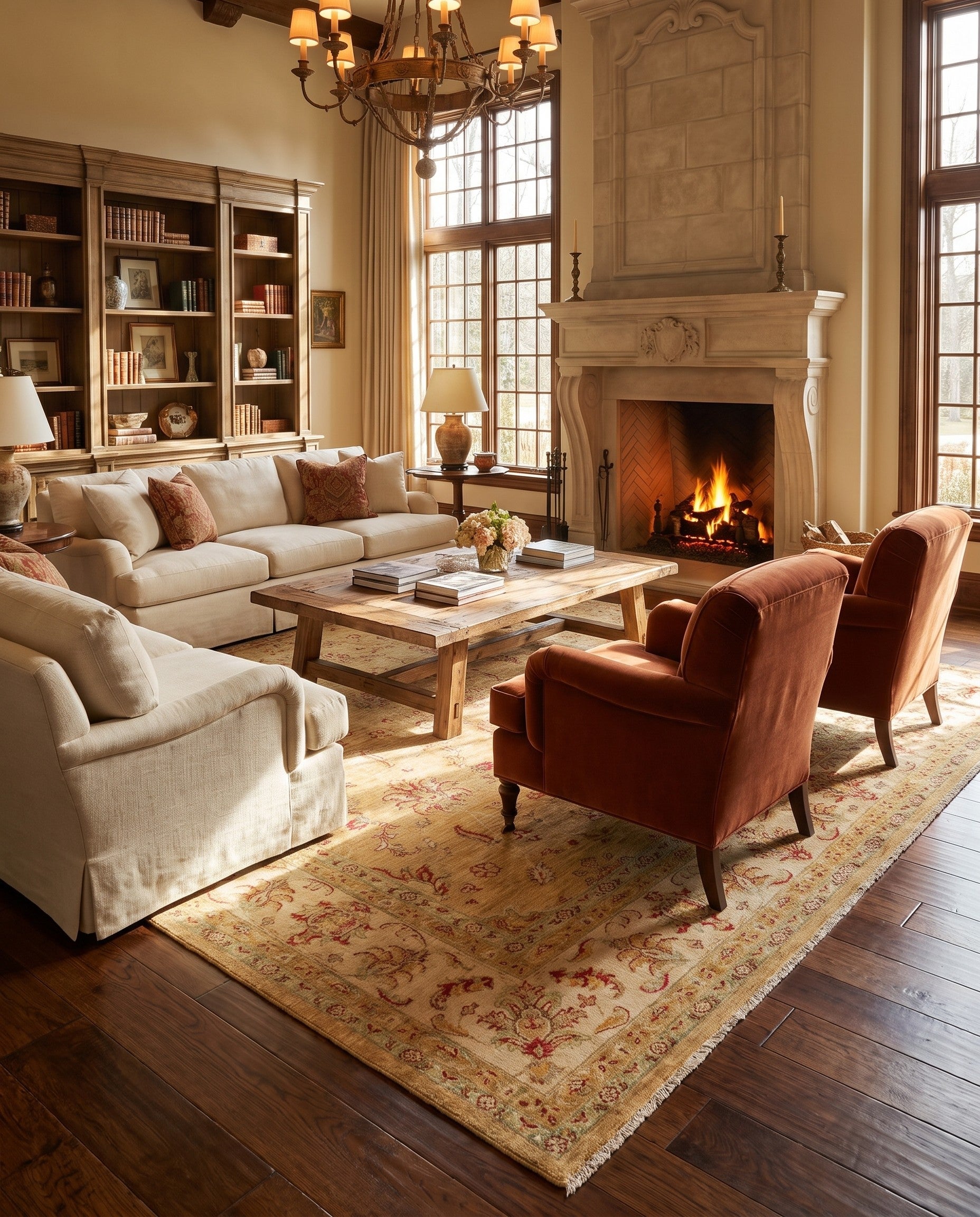 6' 9 x 9' 7 Hand Knotted Ziegler Rug