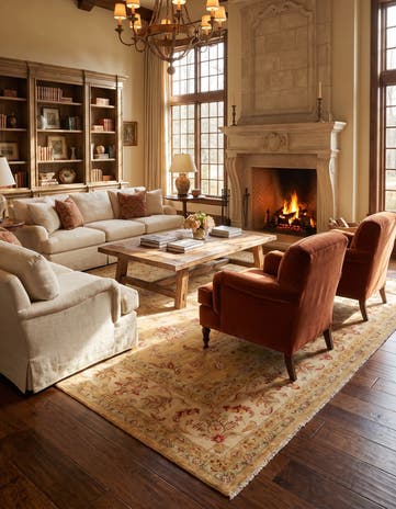 6' 9 x 9' 7 Hand Knotted Ziegler Rug