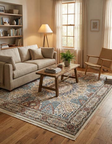 Ivory Nain Design Rug