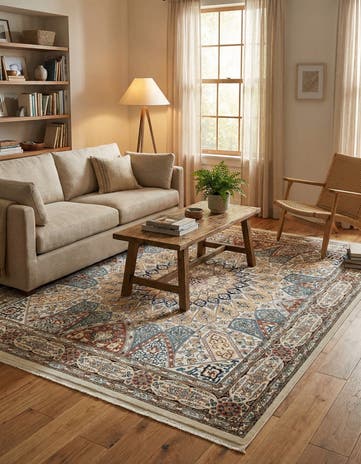 Ivory Nain Design Rug