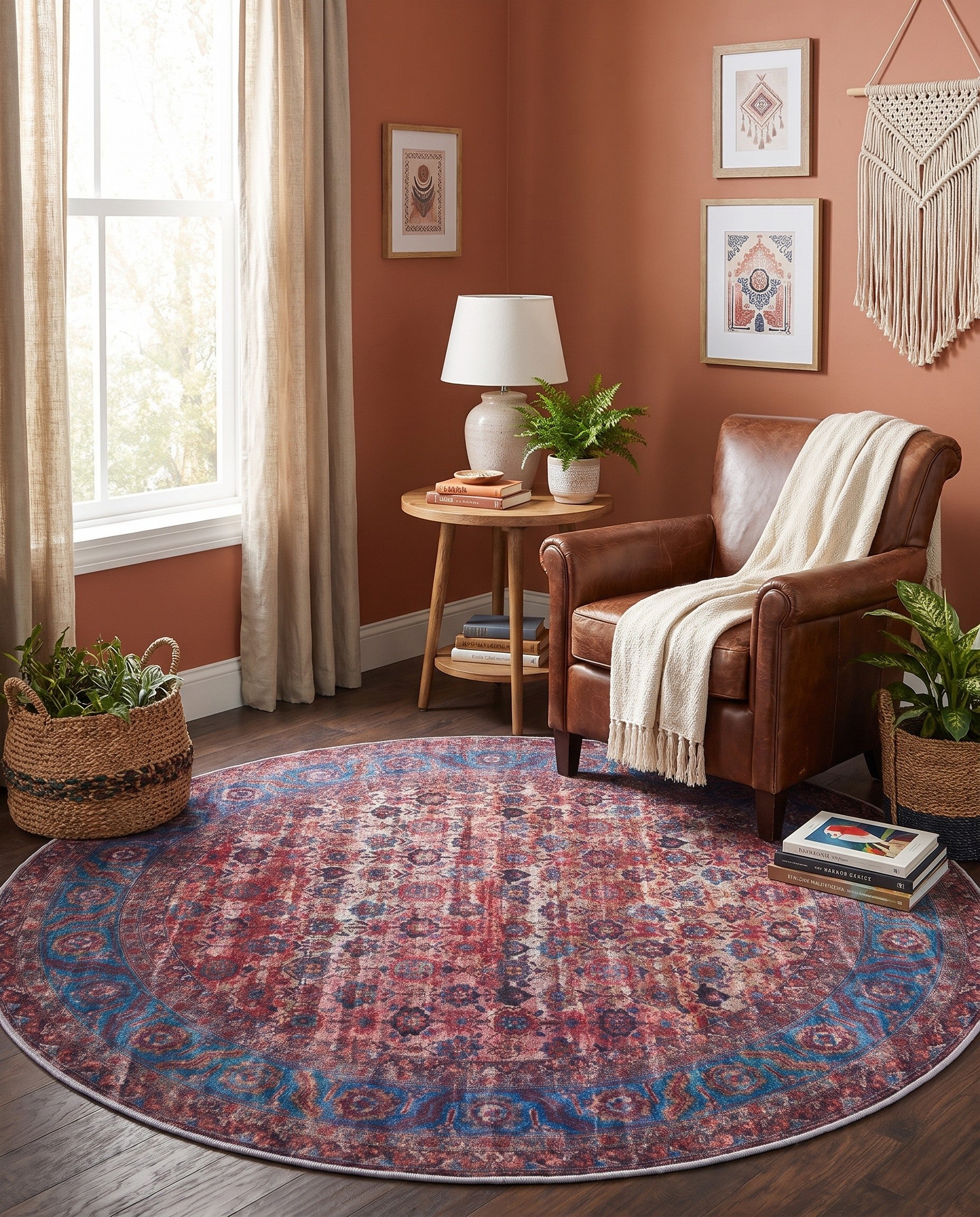 160cm x 160cm Maahru Tapis Rond