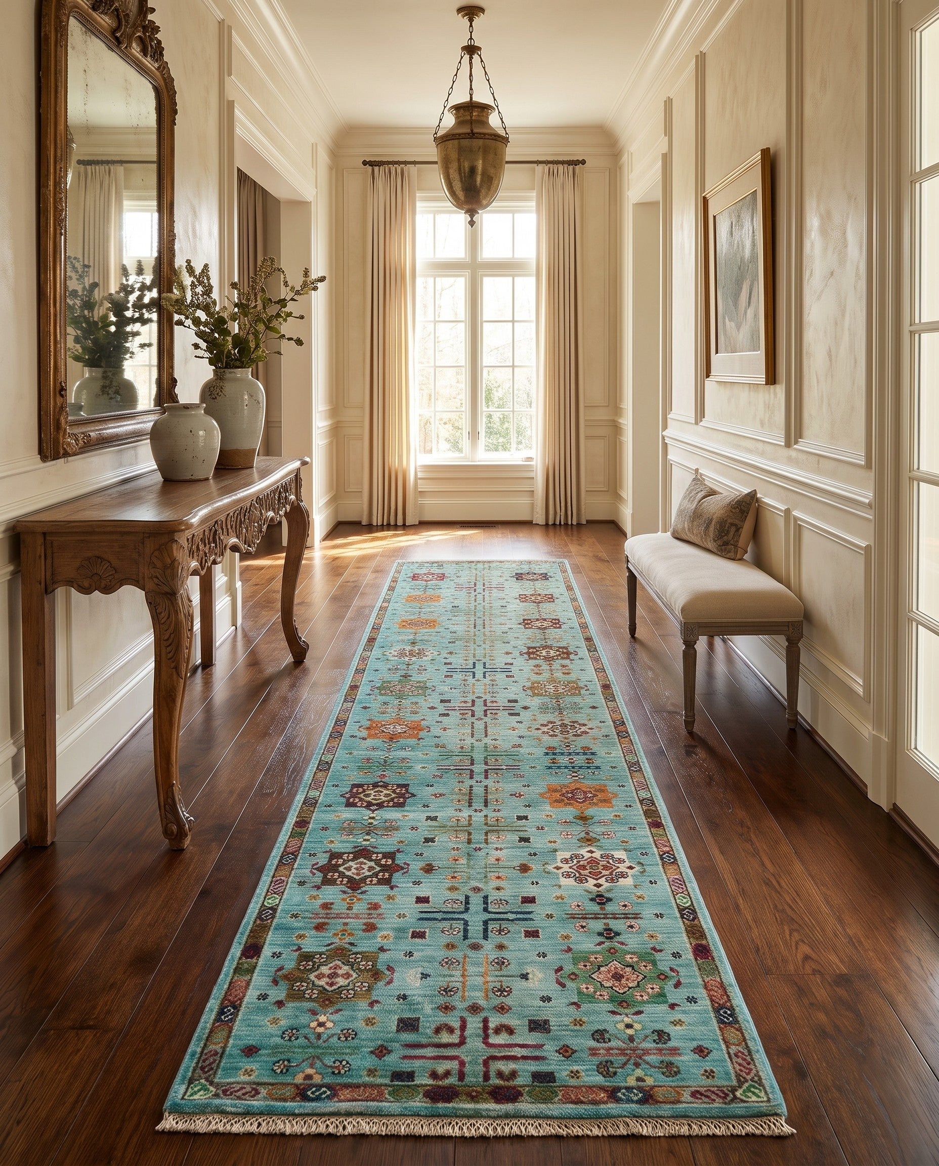 2' 9 x 9' 10 Hand Knotted Ariana Ziegler Runner Rug