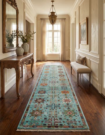 2' 9 x 9' 10 Hand Knotted Ariana Ziegler Runner Rug