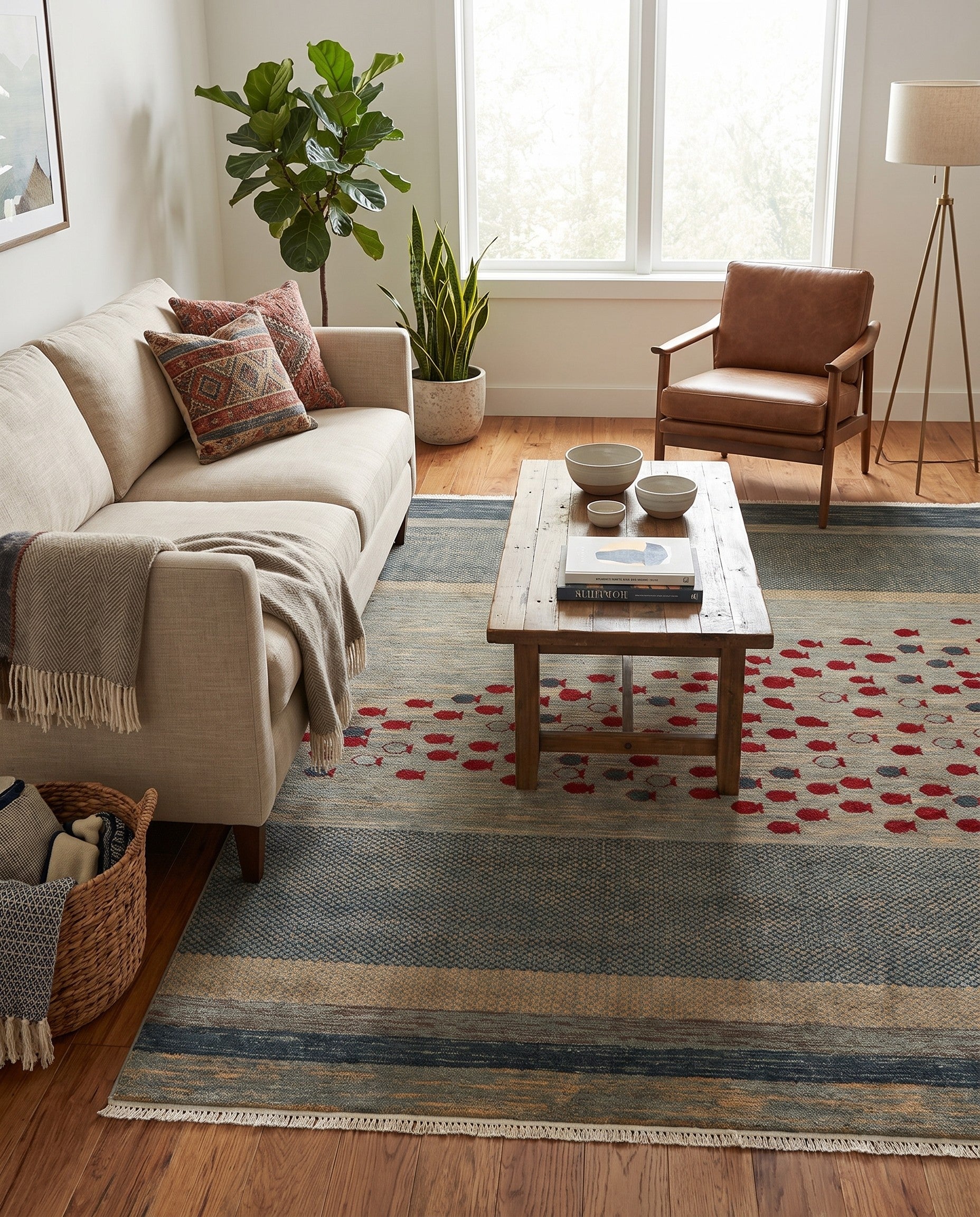 Blue Kashkuli Gabbeh Square Rug