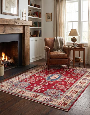 4' 1 x 5' 9 Hand Knotted Kazak Rug