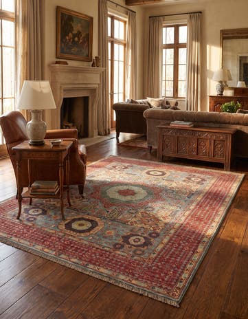 5' 2 x 6' 8 Hand Knotted Mamluk Ziegler Rug