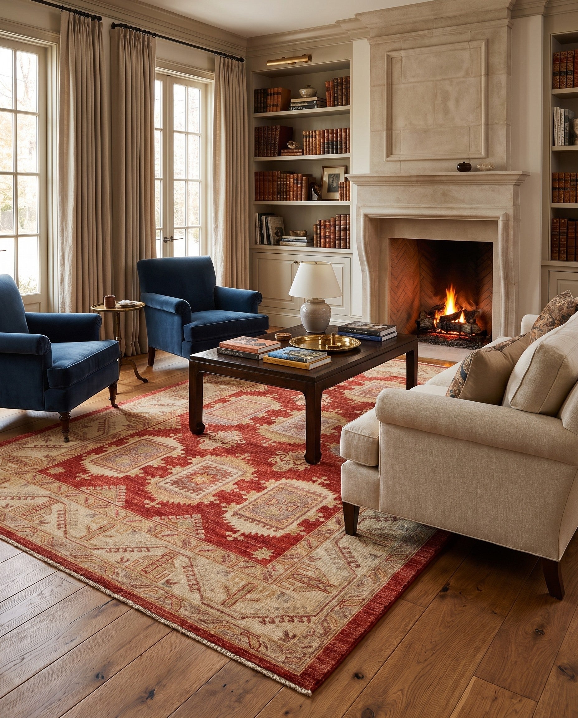 5' 9 x 7' 10 Hand Knotted Ziegler Rug