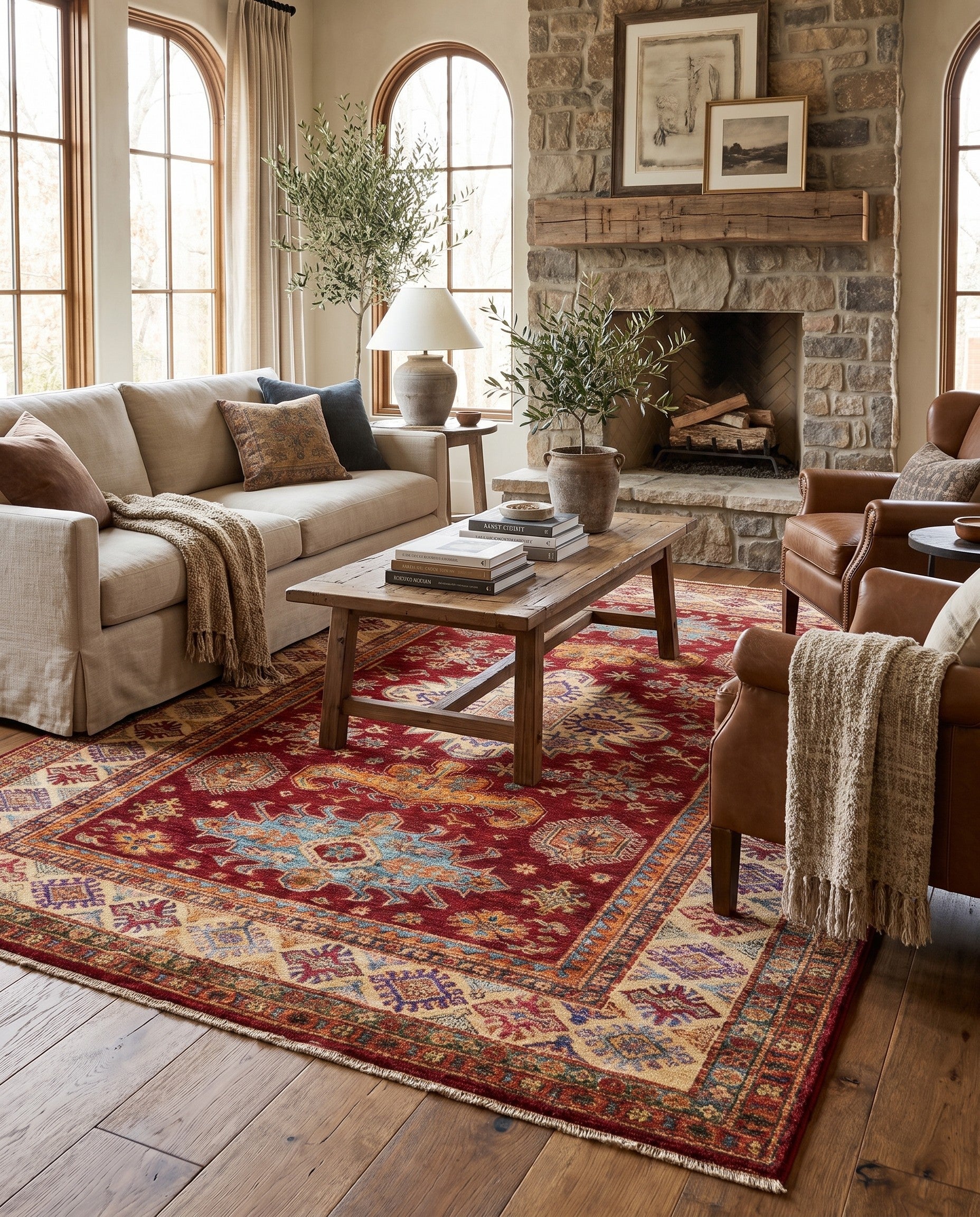 5' 10 x 8' Hand Knotted Kazak Rug