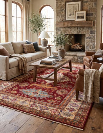 5' 10 x 8' Hand Knotted Kazak Rug