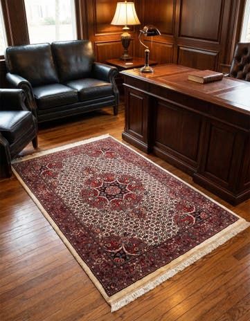 3' 7 x 5' 10 Bidjar With Silk Rug