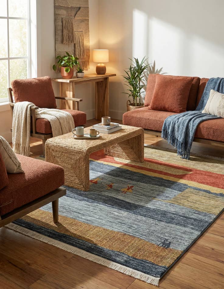 Detail image of 6' x 6' Kashkuli Gabbeh Square Rug