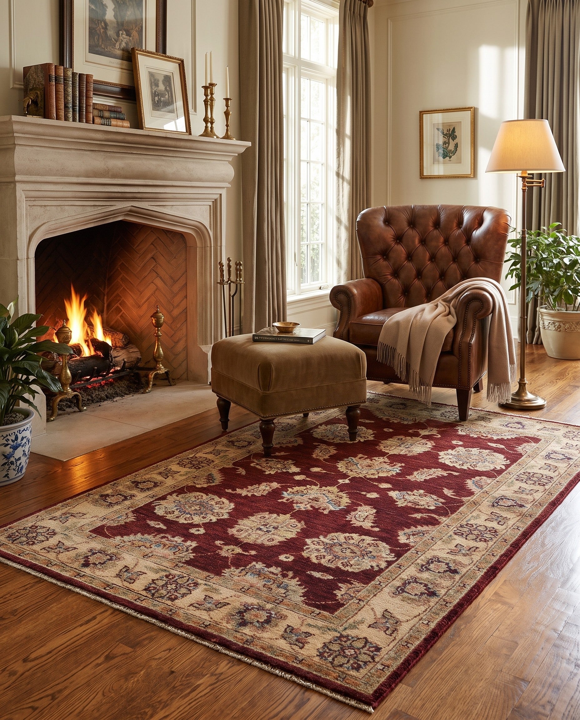 3' 1 x 5' 3 Hand Knotted Ziegler Rug