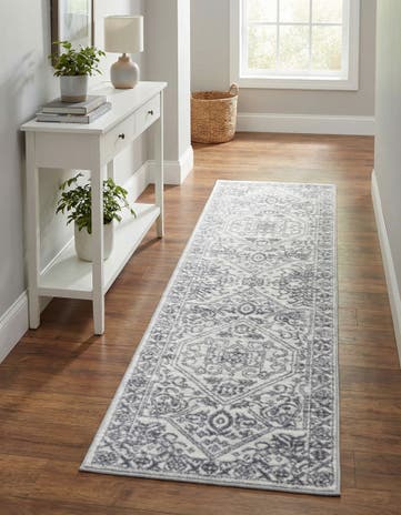 White Boston Runner Rug