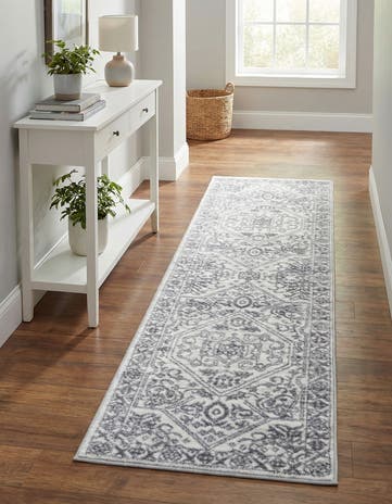White Boston Runner Rug