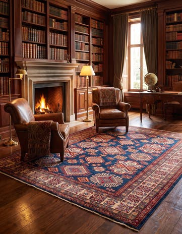 155cm x 200cm Hand Knotted Kazak Rug