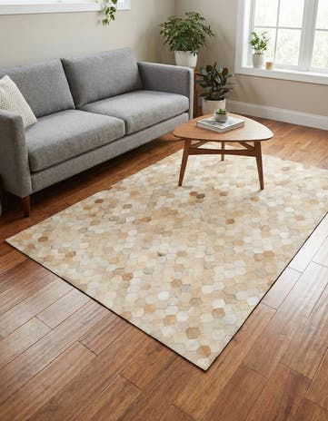 4' x 6' Cowhide Stocks Rug