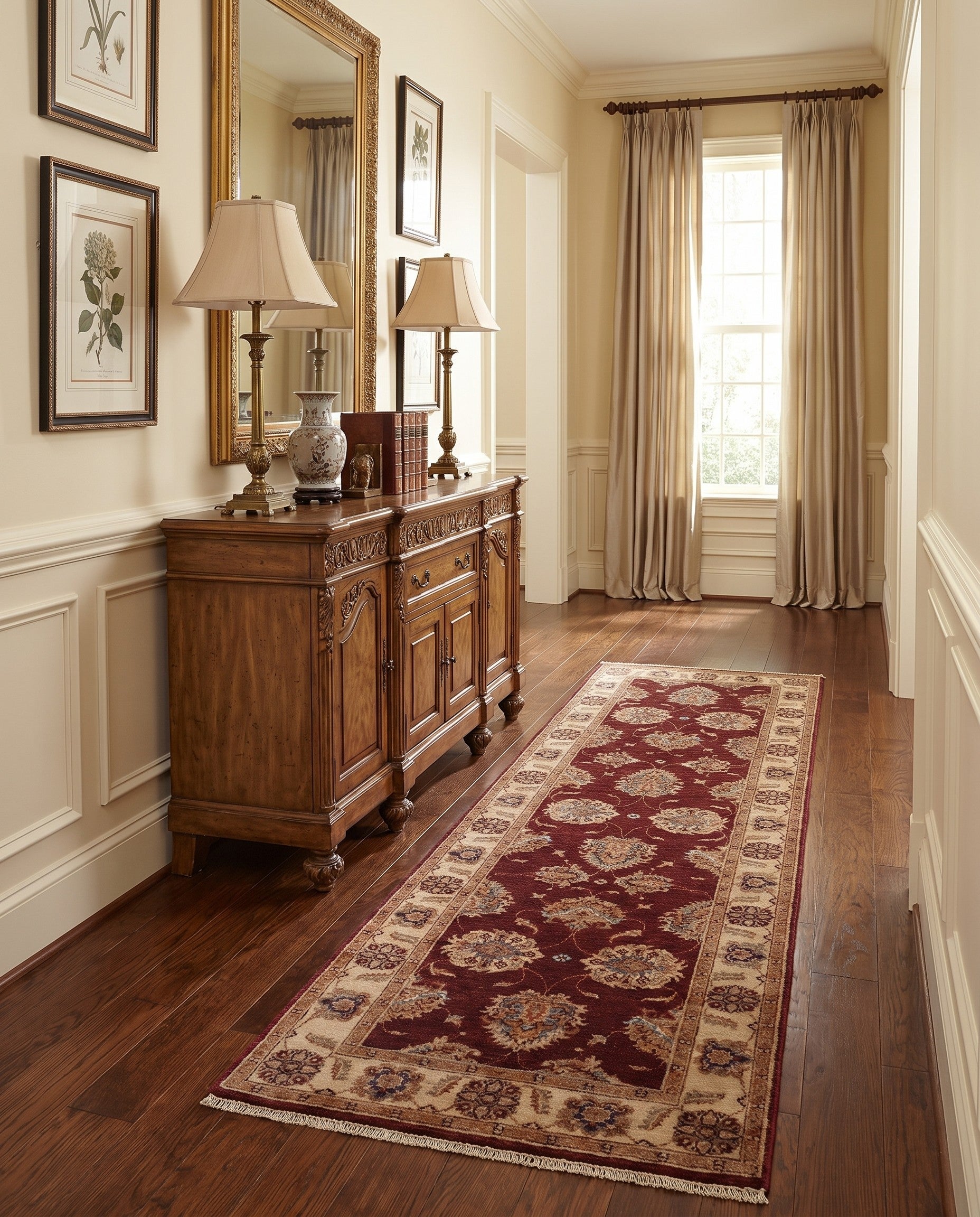 2' 8 x 8' 4 Hand Knotted Peshawar Ziegler Runner Rug