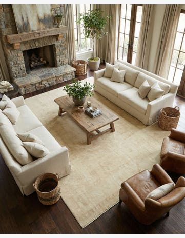 8' 4 x 9' 9 Hand Knotted Oushak Wool Rug