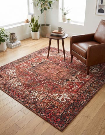 Rust Red Boutique Square Rug