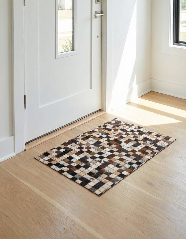 Detail image of 2' x 3' 1 Cowhide Leather Rug