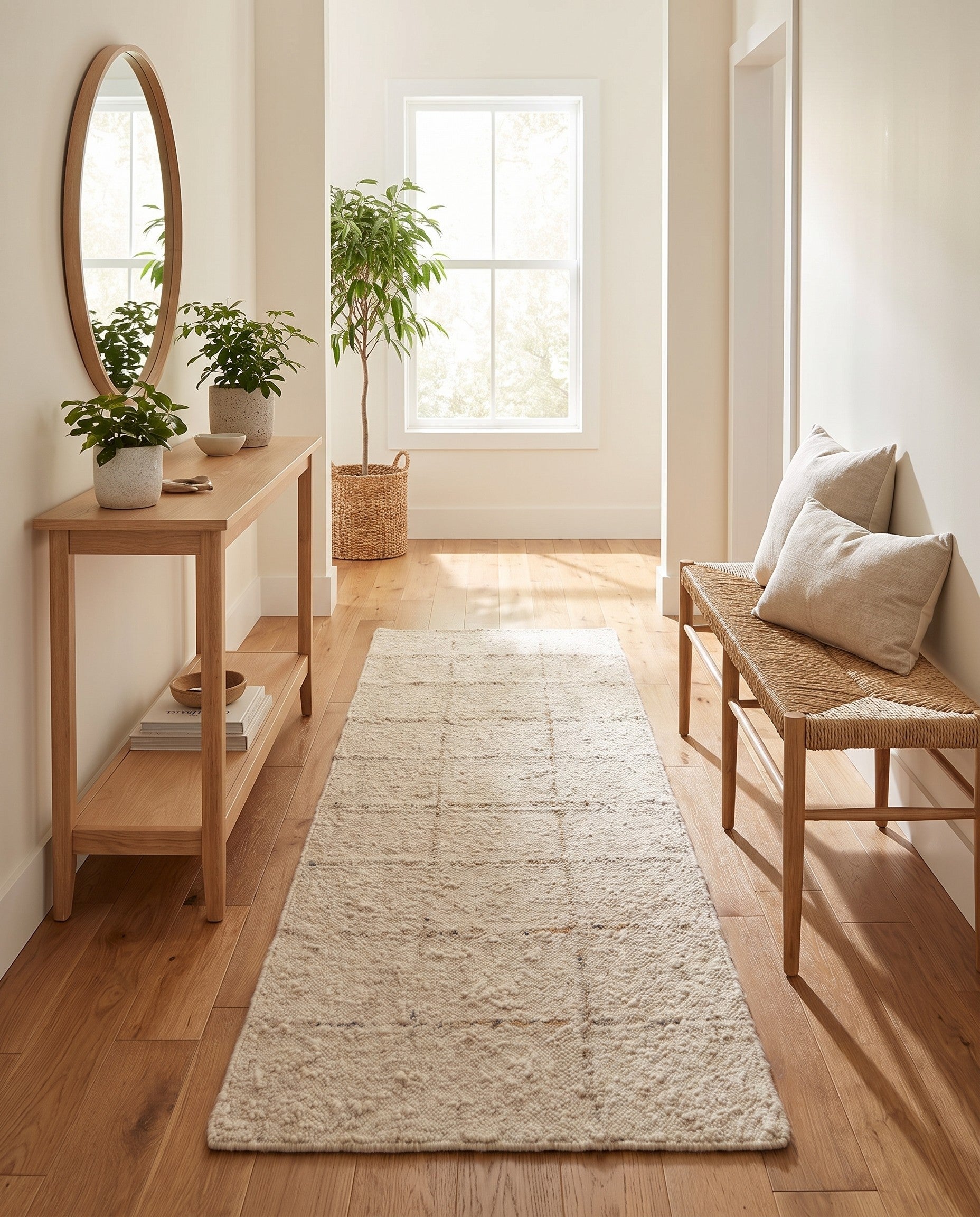 3' x 8' 2 Hand Knotted Moroccan Wool Runner Rug