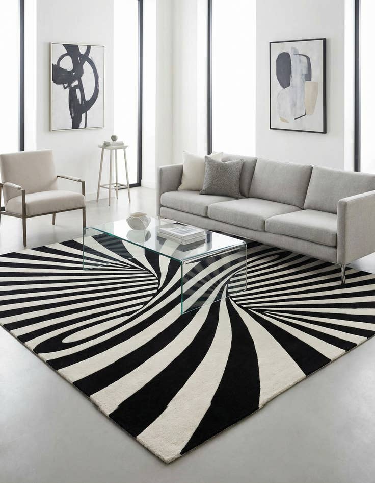 Detail image of  7' 10 x 7' 10 Vortex Wool Square Rug